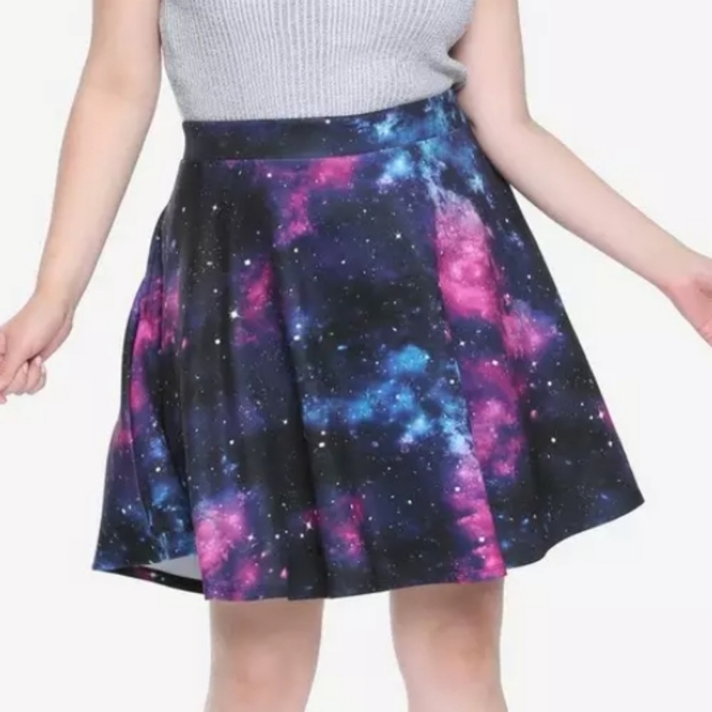 Hot Topic Galaxy Print Circle Skirt Sz XS